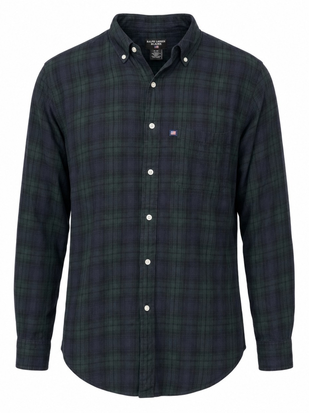 Vintage Ralph Lauren Jeans Co. Plaid Flannel Shirt Medium Blackwatch Gorpcore